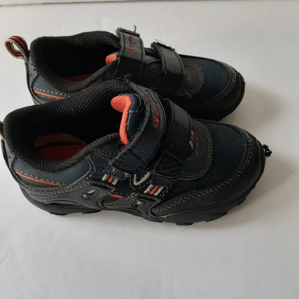 Champion Boys Shoes Sneakers Black Hook Loop Size 8.5